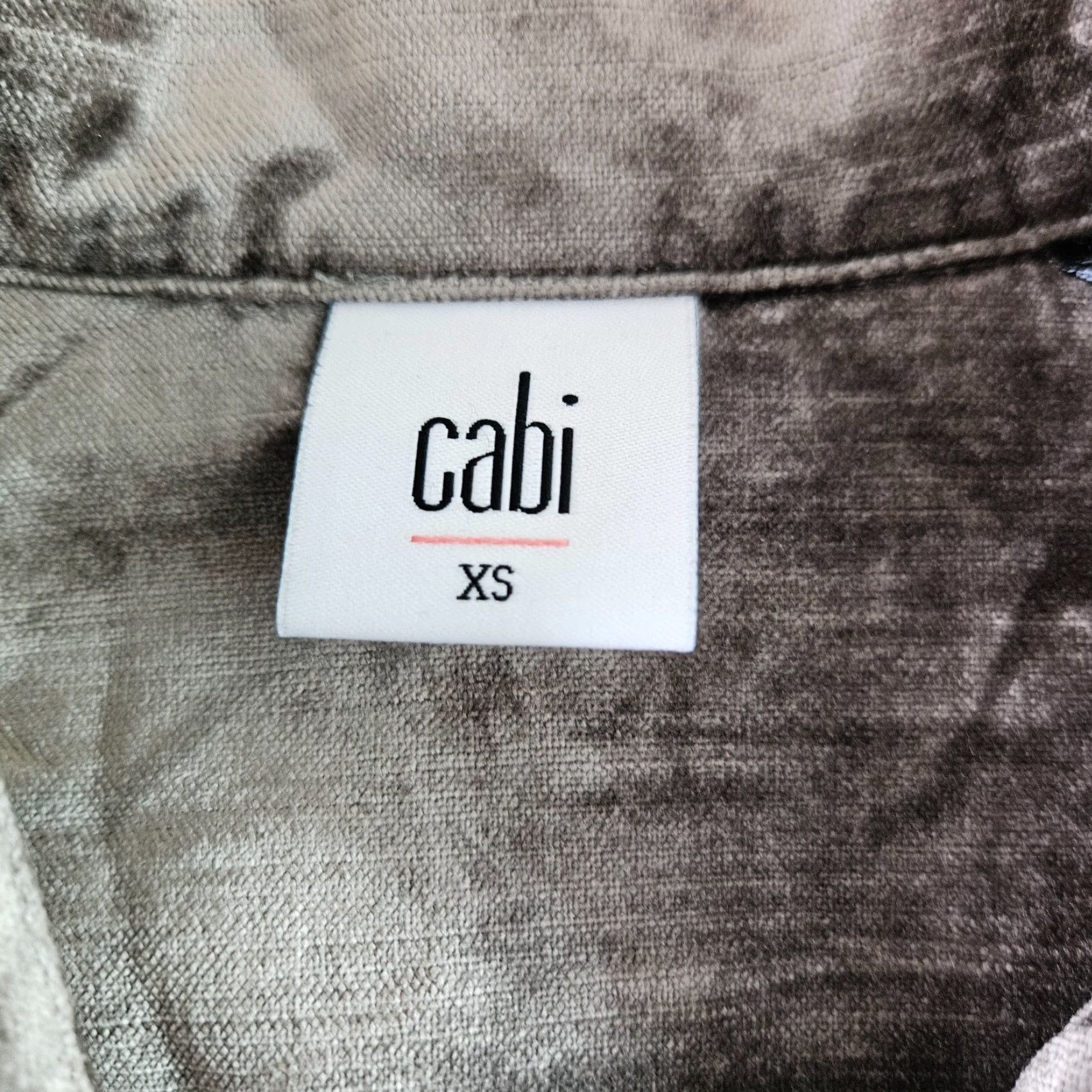 Vintage Cabi 3377 Womens Sunday Topper Velvet Jacket XS Gray Cropped Jacket Women Vintage No Size XS / US 0-2 / IT 36-38 - 5 Thumbnail