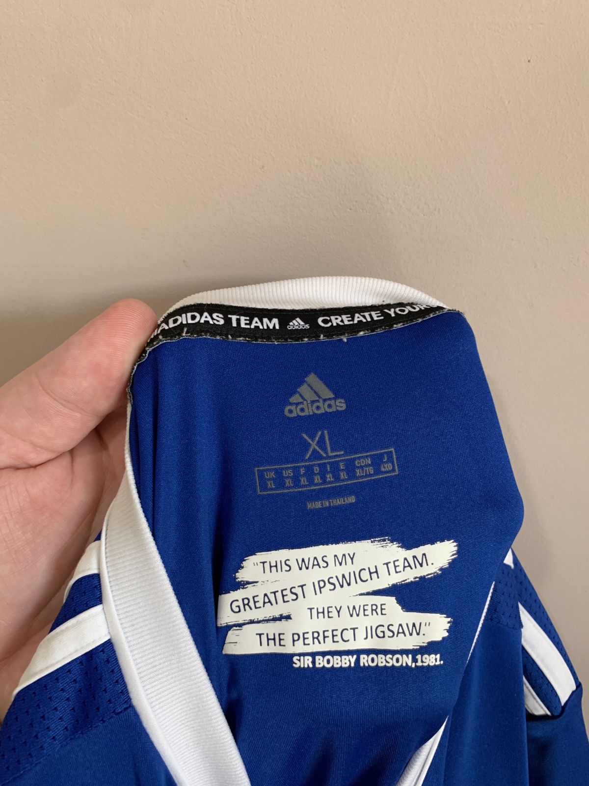 Adidas Ipswich Town Home Football Shirt Adidas Soccer Jersey Sz XL Size US XL / EU 56 / 4 - 11 Thumbnail
