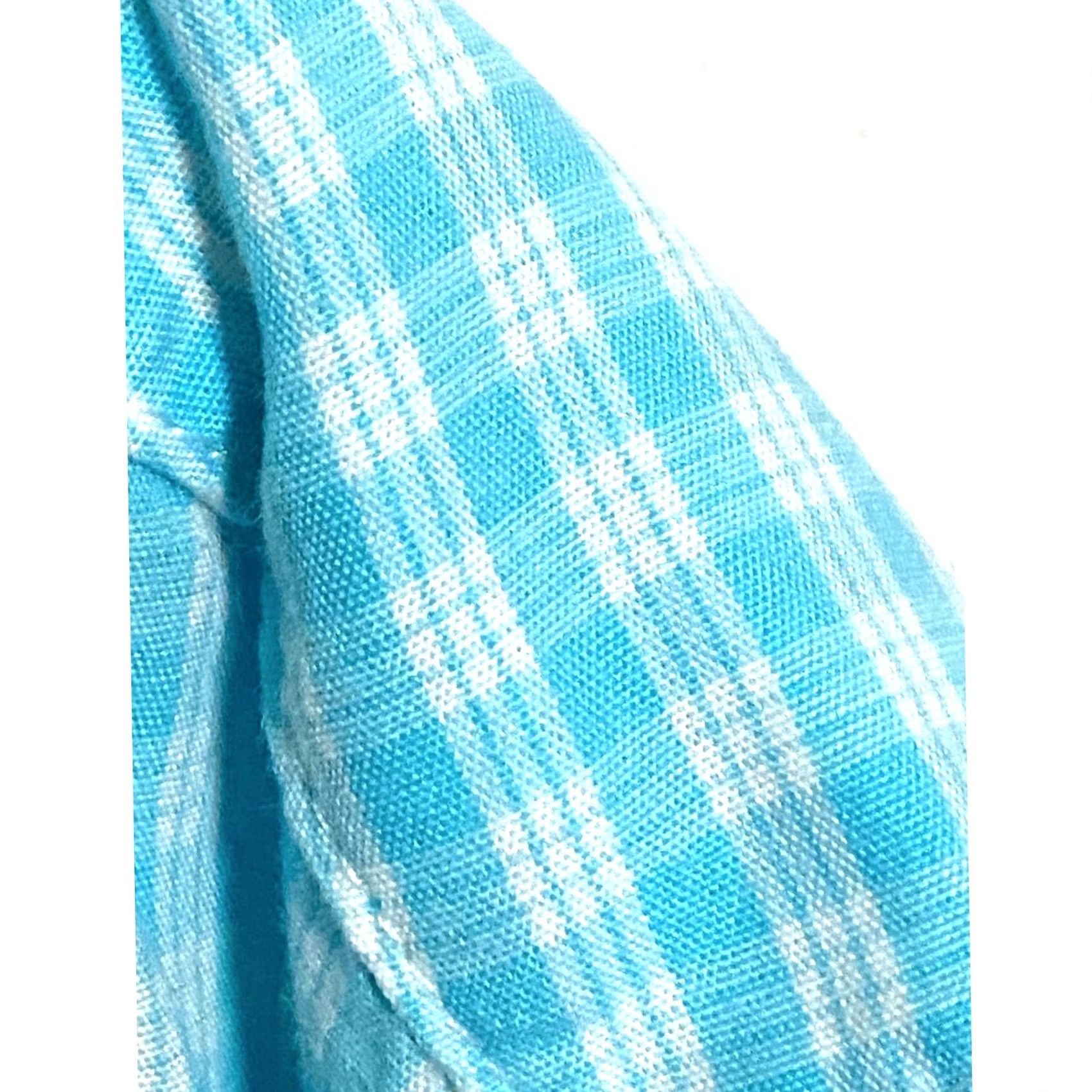 Izod Izod Blue Plaid Button Front Shirt Mens S Summer Coastal Business Casual Office Shirt Size US S / EU 44-46 / 1 - 6 Thumbnail