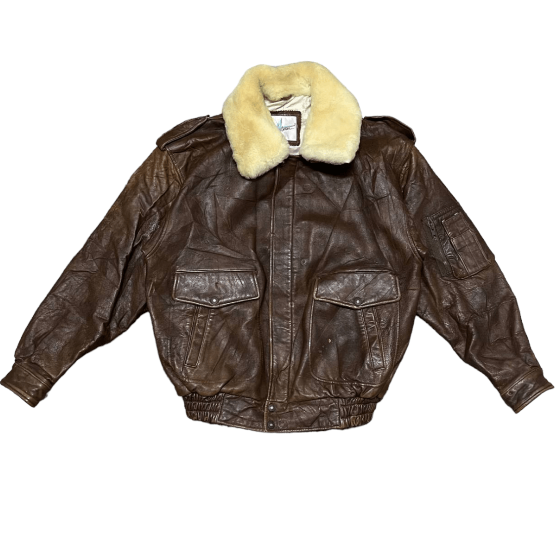 Leather Vintage Luis Alvear Flight Bomber Sheepskin Leather Jacket Size US M / EU 48-50 / 2 - 1 Thumbnail