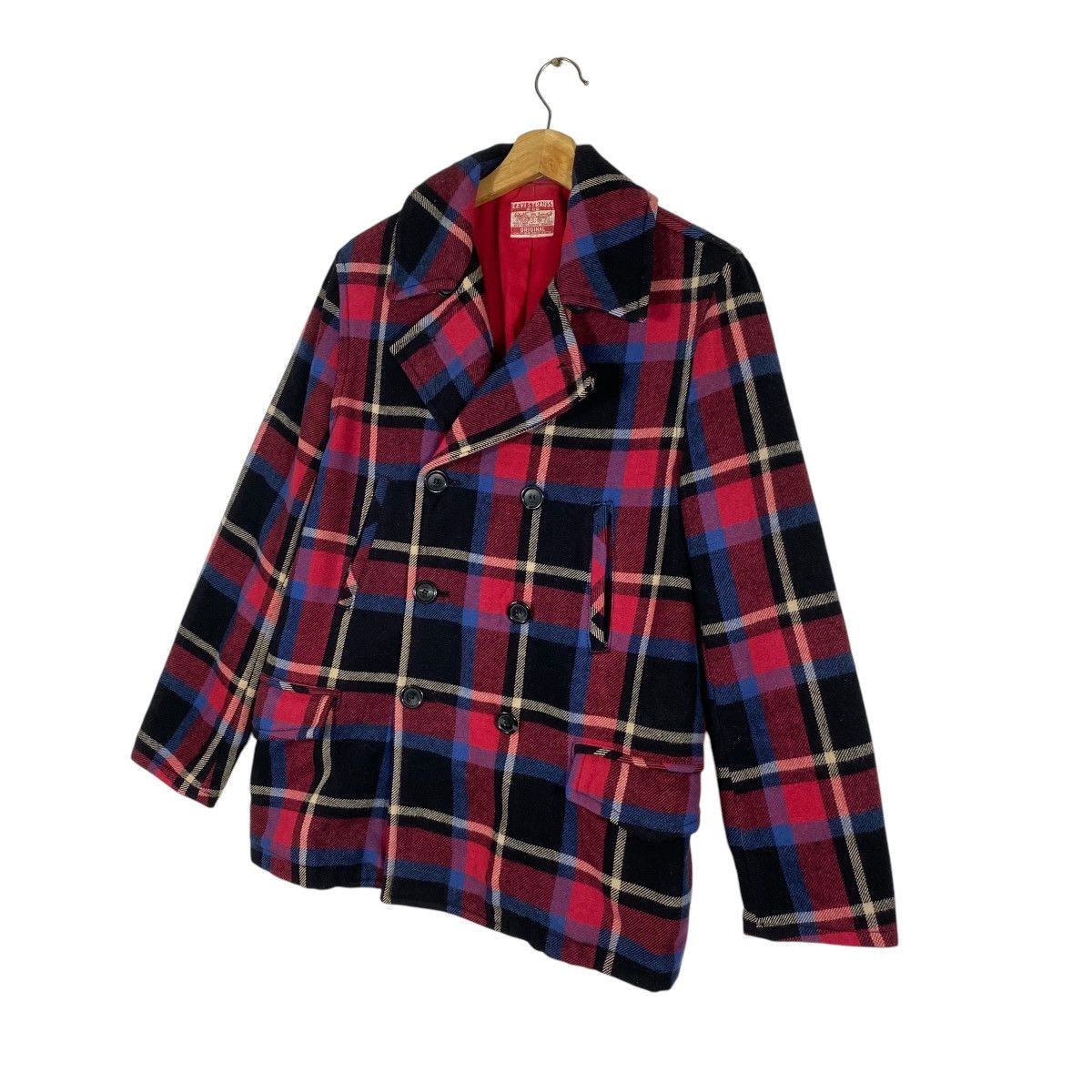 Levi's × Levi's Vintage Clothing × Vintage Vintage Levis Plaid Wool Button Jacket Size US M / EU 48-50 / 2 - 3 Thumbnail