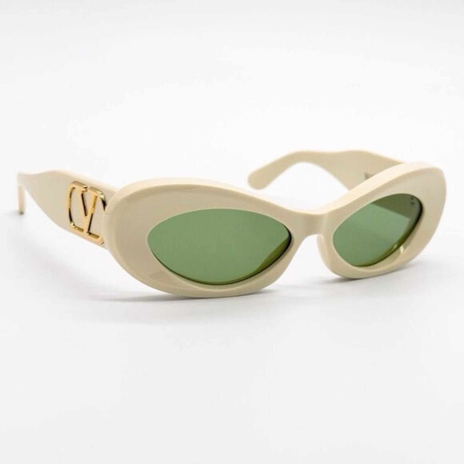Valentino New! Valentino Ivory Sunglasses with green lenses, VLS 178B Size ONE SIZE - 1 Thumbnail