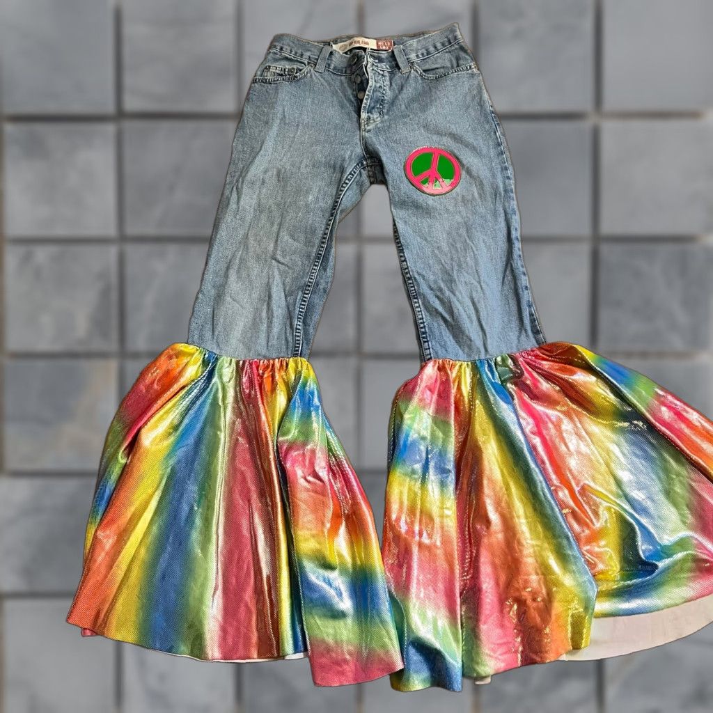 Gap Gap Jeans Womens Bell Bottom Flare Pants Rainbow Low Rise 1 Juniors Blue 27x32 Womens Size 25" / US 0 / IT 36 - 1 Thumbnail