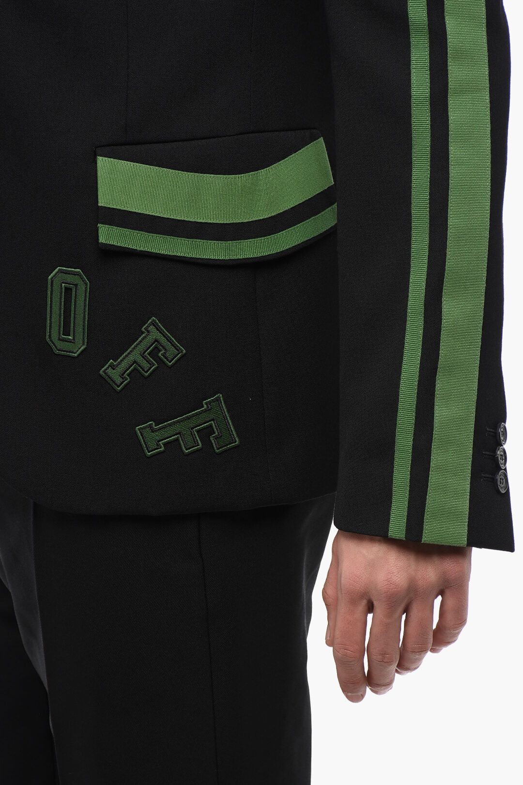 Off-White og1mm1025 Formal Vars Wool Blazer in Black Size US M / EU 48-50 / 2 - 3 Thumbnail