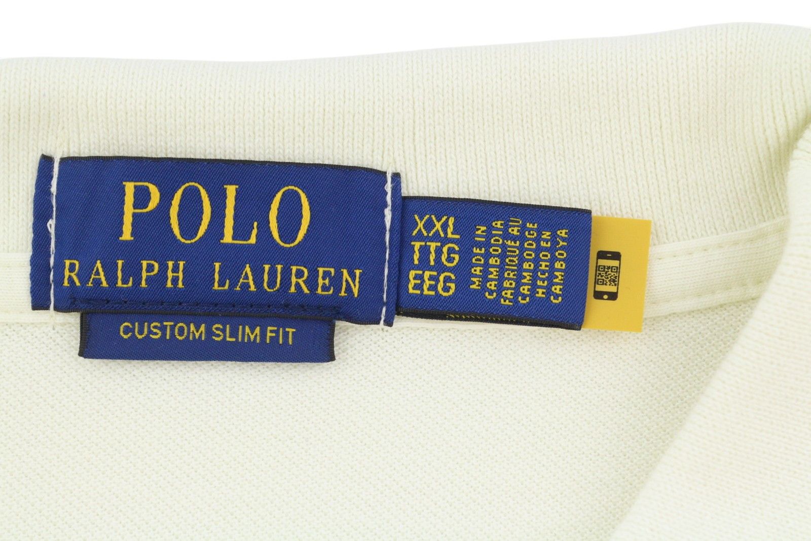 Ralph Lauren CUSTOM SLIM FIT 2XL Cream Embroidered Logo 87884 Size US XXL / EU 58 / 5 - 10 Thumbnail