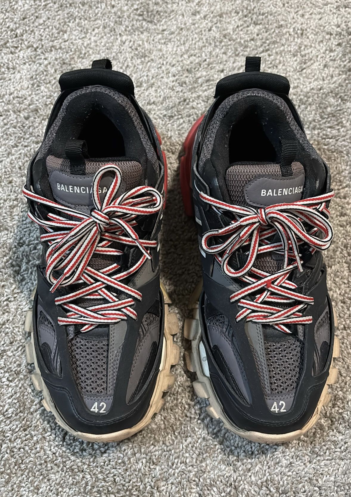 Balenciaga Balenciaga Track (Black, Red, beige) Size US 9 / EU 42 - 5 Thumbnail