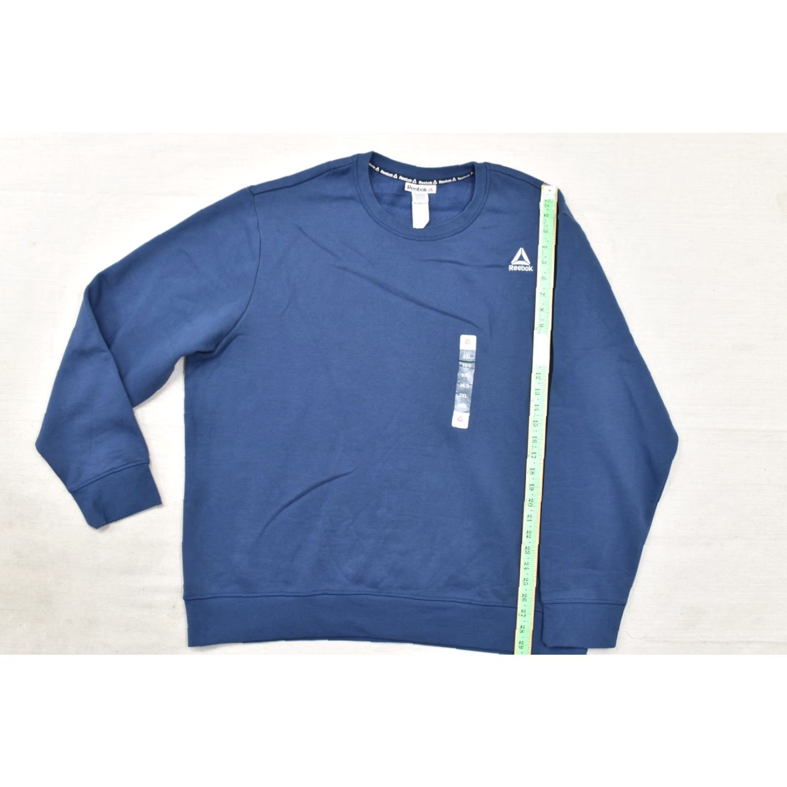 Reebok Reebok Men's 3XL Dark Denim Blue CVC Fleece Crewneck Sweatshirt NWT Pullover Sweatshirt Logo Regular Fit Men Blue 3XL Size US XXL / EU 58 / 5 - 5 Thumbnail