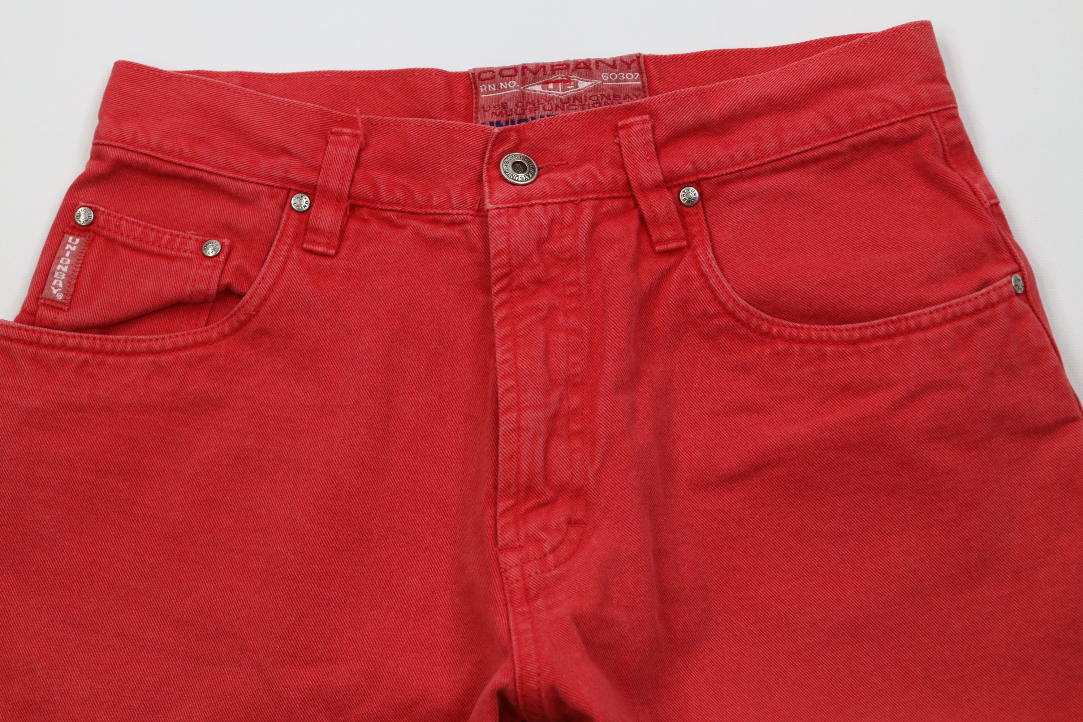 UNIONBAY Vintage 90s Unionbay Surfing Baggy Fit Denim Jean Shorts Red Size US 30 / EU 46 - 2 Thumbnail