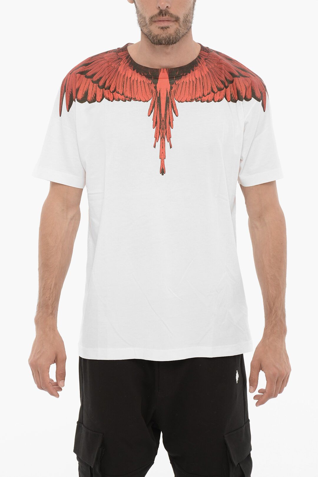 Marcelo Burlon og1mm0824 Crewneck T-Shirt in White Size US XXL / EU 58 / 5 - 1 Thumbnail