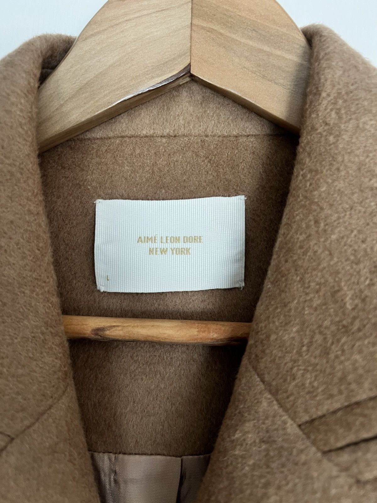 Aime Leon Dore Aime Leon Dore Camel Hair Double Breasted Coat Size US L / EU 52-54 / 3 - 3 Thumbnail