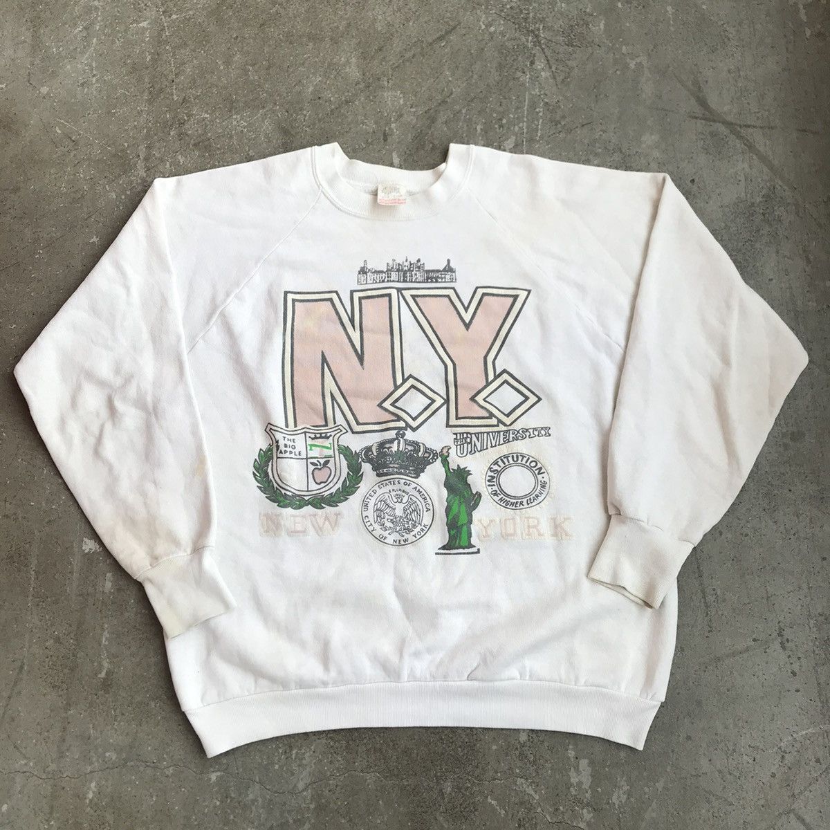 Nyu sweatshirt vintage hot sale