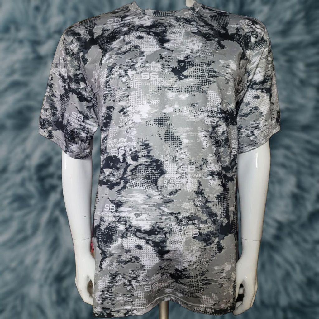 Vintage Silver Bait Shirt Adult Large Camouflage Fish Graphic Performance Fishing Shirt Size US L / EU 52-54 / 3 - 1 Thumbnail