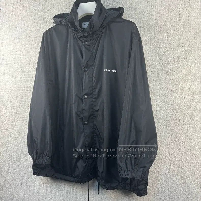 Balenciaga Balenciaga Letter Print Hooded Long Sleeve Jacket Coat Size US XXS / EU 40 - 2 Thumbnail