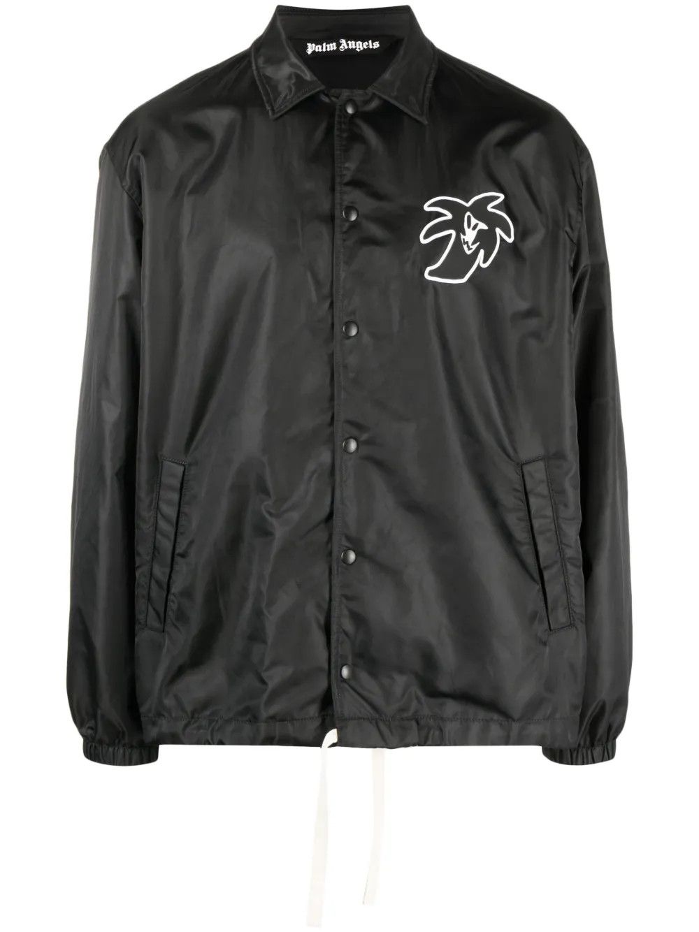 Palm Angels o1y0325 Logo Shell Jacket in Black Size US S / EU 44-46 / 1 - 1 Thumbnail