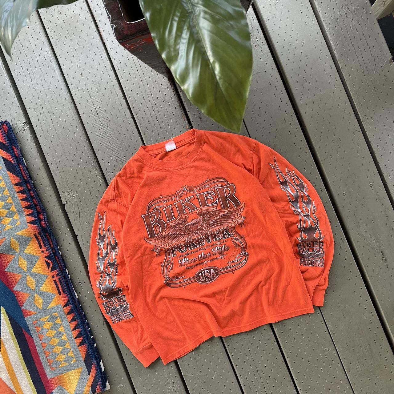 Harley Davidson × Vintage Vintage y2k Harley Davidson Flame long sleeve Size US S / EU 44-46 / 1 - 3 Thumbnail