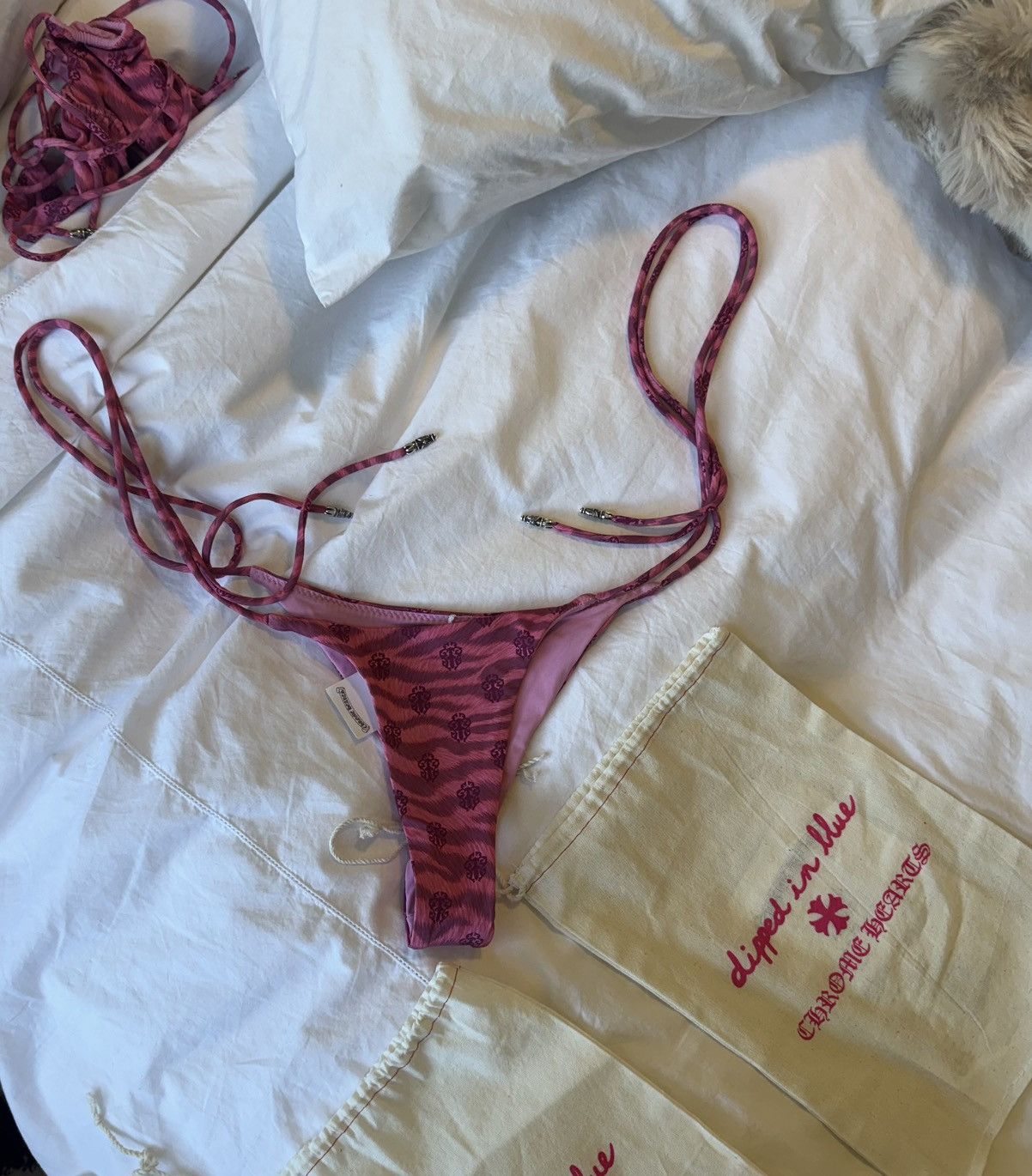 Chrome Hearts Chrome Hearts Dipped in Blue Tiger Print Dagger Bikini Set Size ONE SIZE - 5 Thumbnail