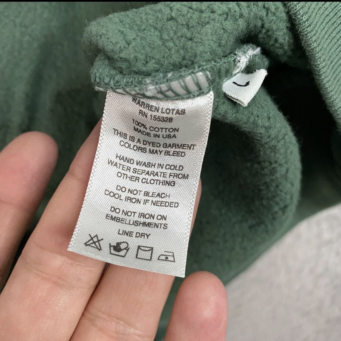 Warren Lotas Warren Lotas "Reaper Ritual" Hoodie - Sage green - Small Size US S / EU 44-46 / 1 - 7 Thumbnail