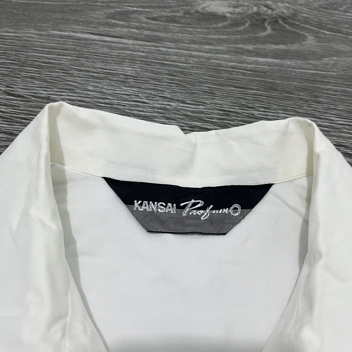 Kansai Yamamoto 1990's Kansai Profumo Embroidered True White Shirt Size US L / EU 52-54 / 3 - 6 Thumbnail