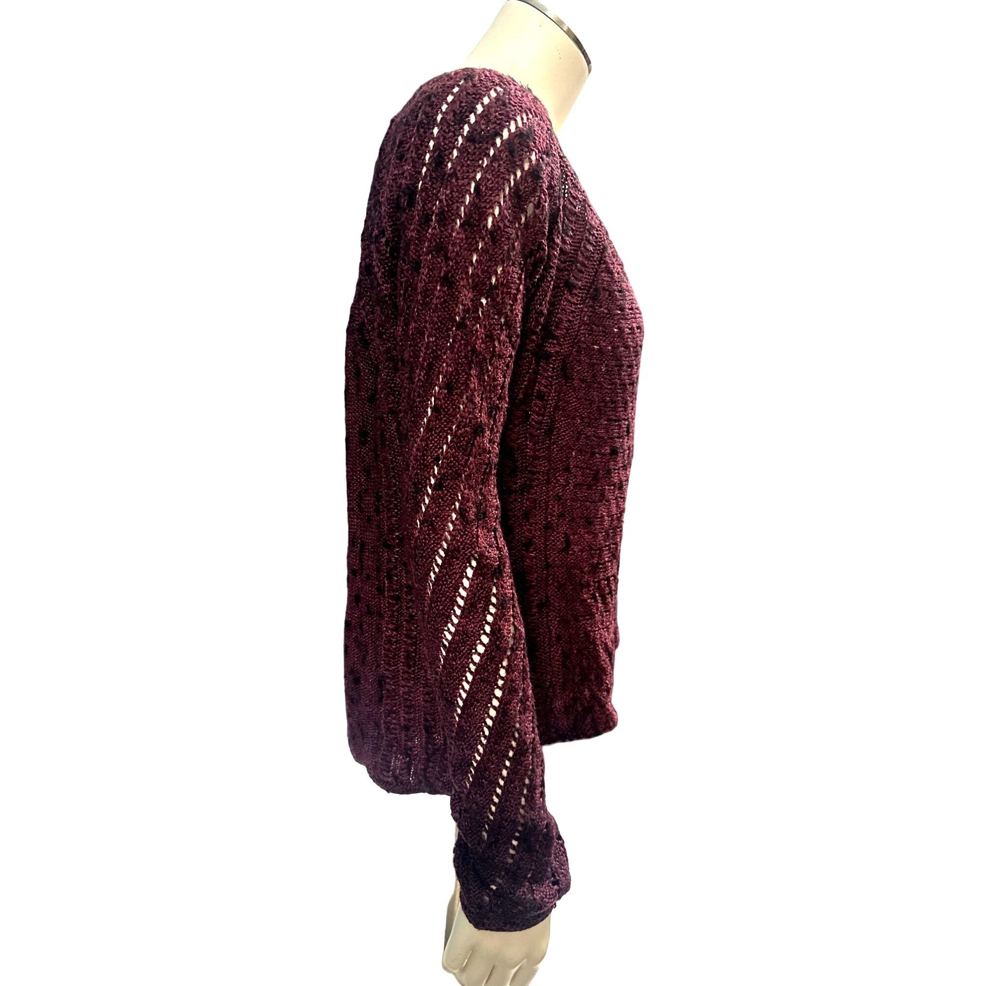 American Eagle Outfitters American Eagle Outfitters Burgundy Acrylic Wool Long Sleeve Size M / US 6-8 / IT 42-44 - 3 Thumbnail