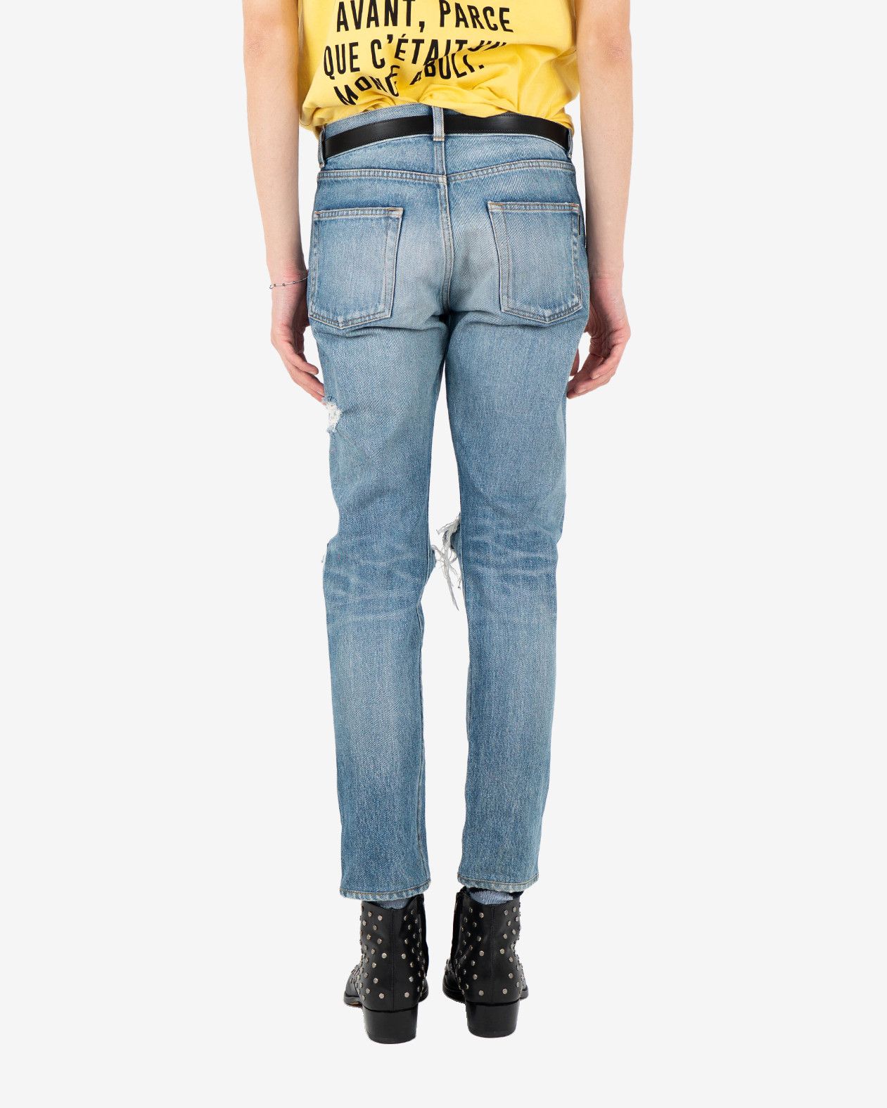 Saint Laurent Paris D18 Ripped Jeans Size US 28 / EU 44 - 8 Thumbnail