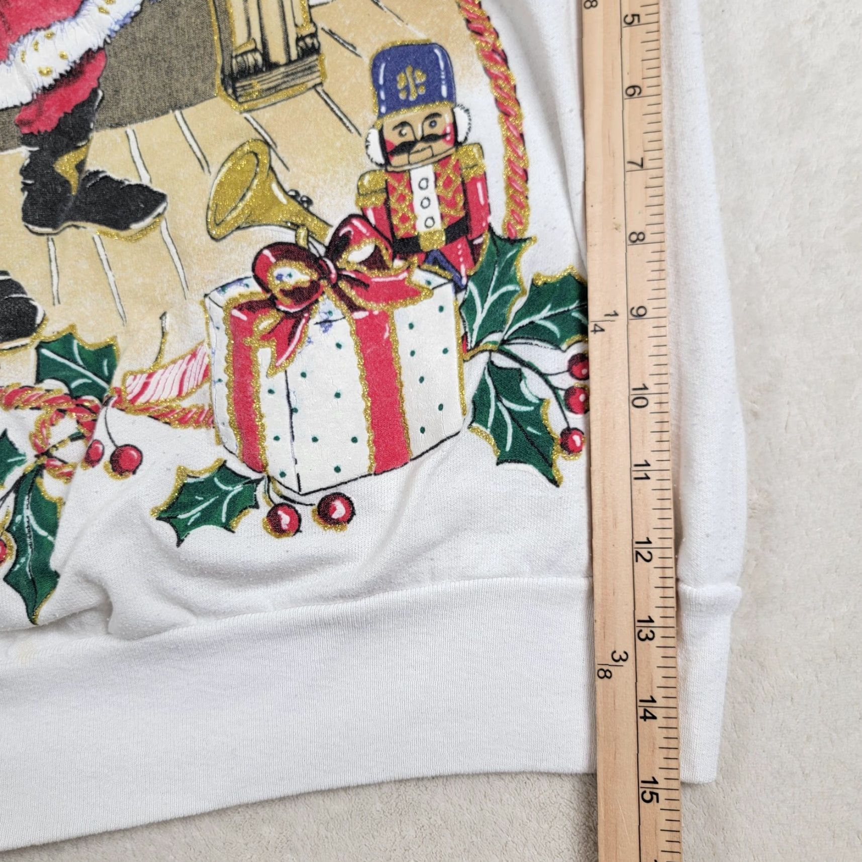 Vintage VINTAGE Holiday Time Ivory Flawed Ugly Christmas Sweater Pullover Embroidered Women M Wool? Cotton Blend Size M / US 6-8 / IT 42-44 - 5 Thumbnail