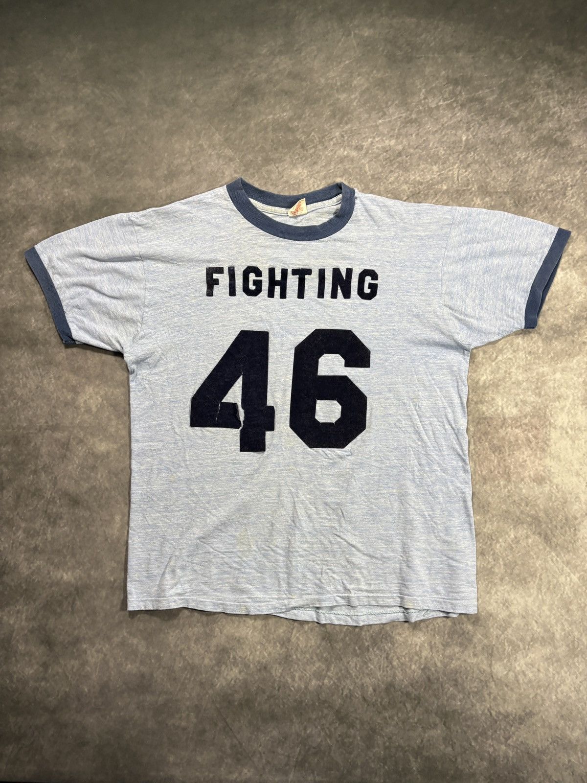 Vintage Thrashed Vintage Ringer Tee Fighting Bush Felt 1970s USA Size US M / EU 48-50 / 2 - 1 Thumbnail