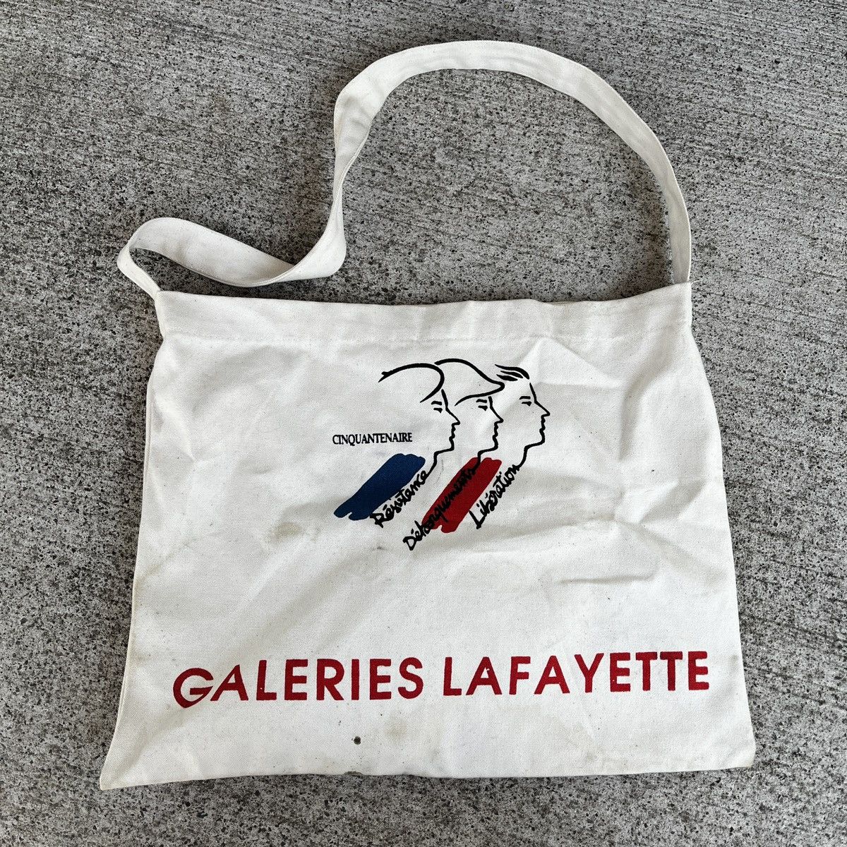 Vintage Vintage Galeries Lafayette Paris Tote Bag 80's 90's Y2K Size ONE SIZE - 4 Thumbnail