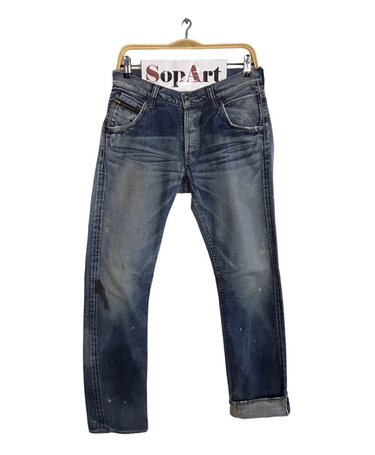 Japanese Brand × Johnbull × Vintage Vintage John Bull Selvedge Workwear Design Denim Jeans Size US 30 / EU 46 - 1 Thumbnail