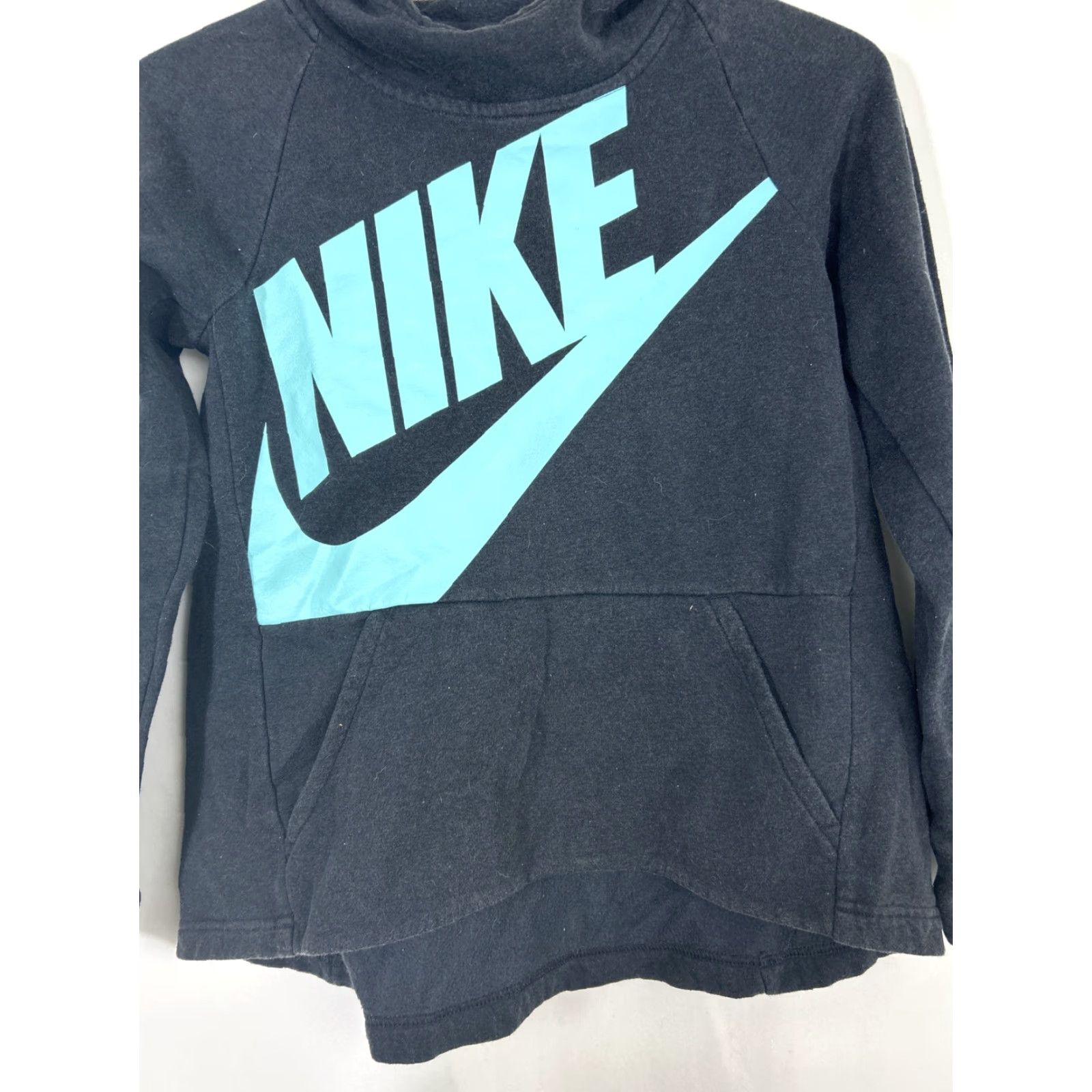 Nike Nike Hoodie Womens Medium Black Fitted Cowl Neck Long Sleeve Pullover Activewear 90s? (adjust if necessary) Size M / US 6-8 / IT 42-44 - 4 Thumbnail