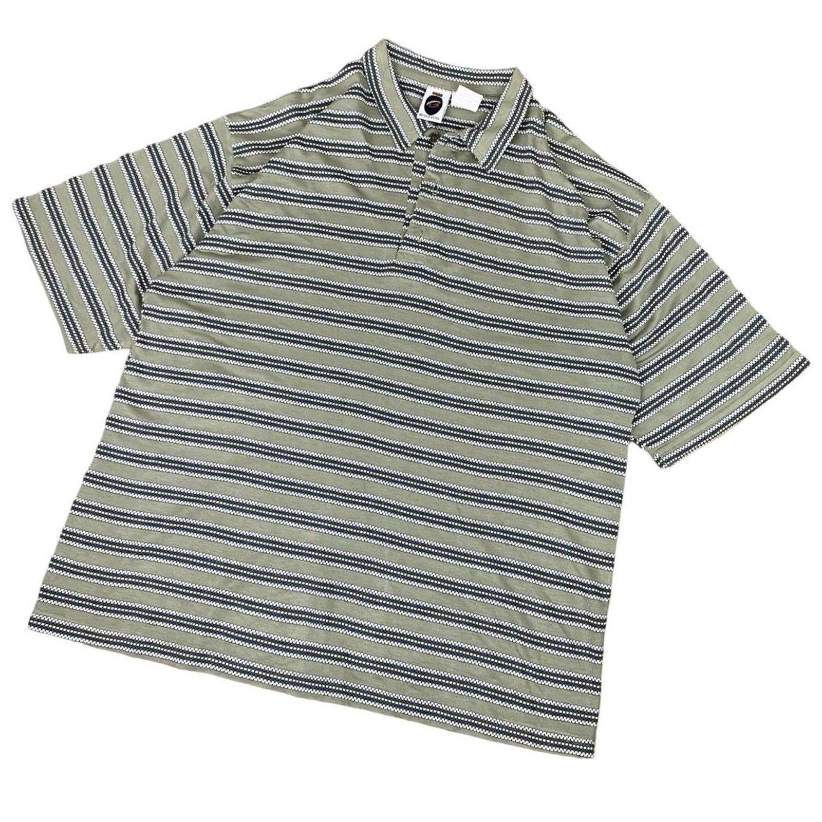 Bugle Boy × Vintage Vintage Bugle Boy Striped Polo Shirt Size US XL / EU 56 / 4 - 1 Thumbnail
