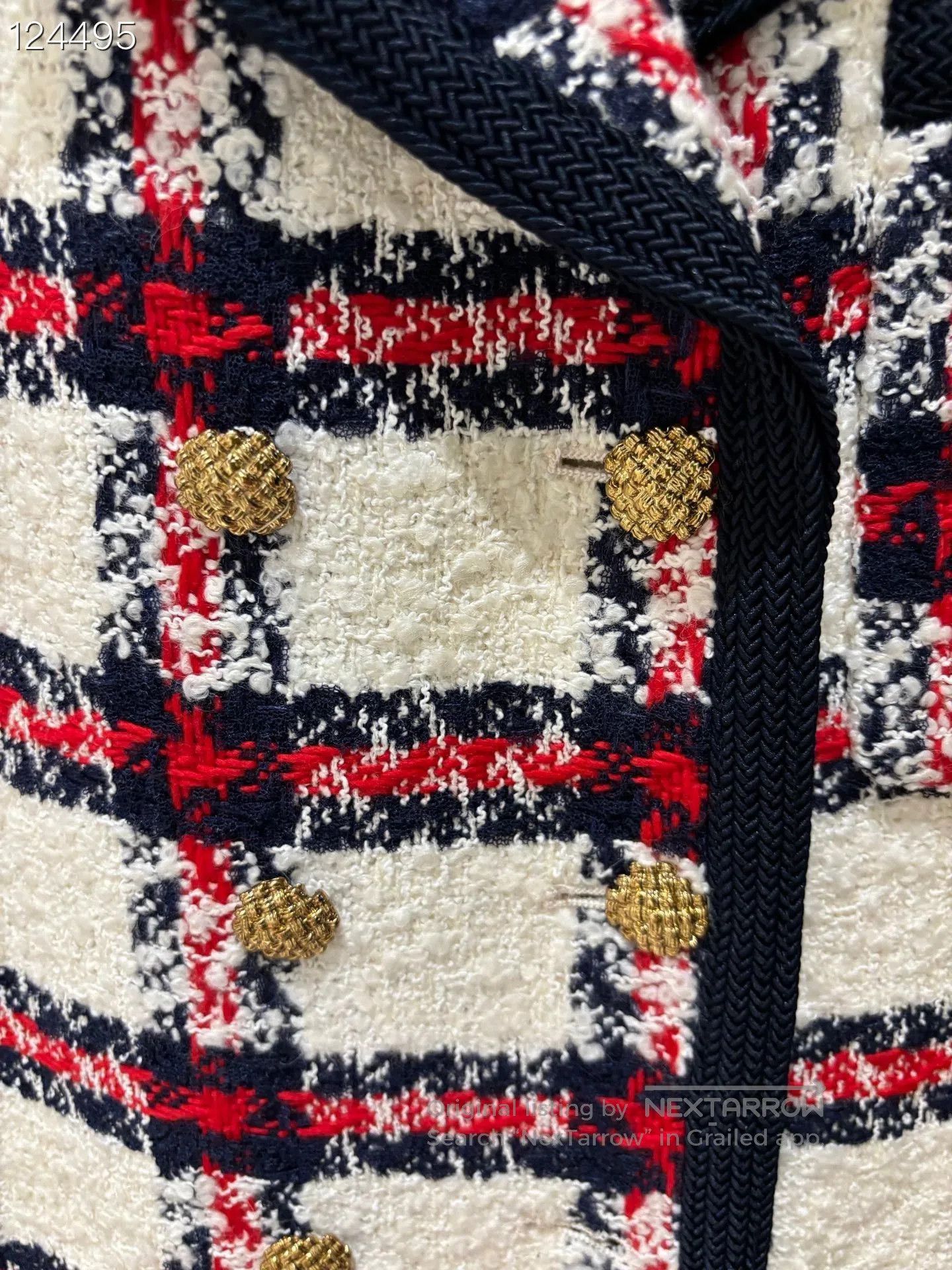 Chanel Gucci Red White Plaid Tweed Vest. Size M / US 6-8 / IT 42-44 - 3 Thumbnail