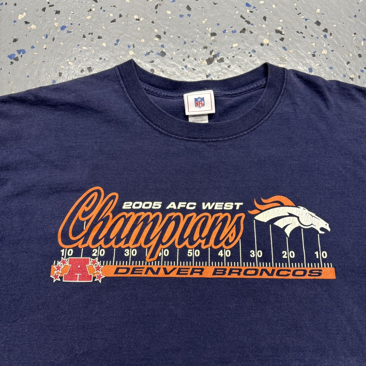 NFL Vintage Y2K 2005 NFL Denver Broncos AFC West Champions Shirt Size US XXL / EU 58 / 5 - 3 Thumbnail