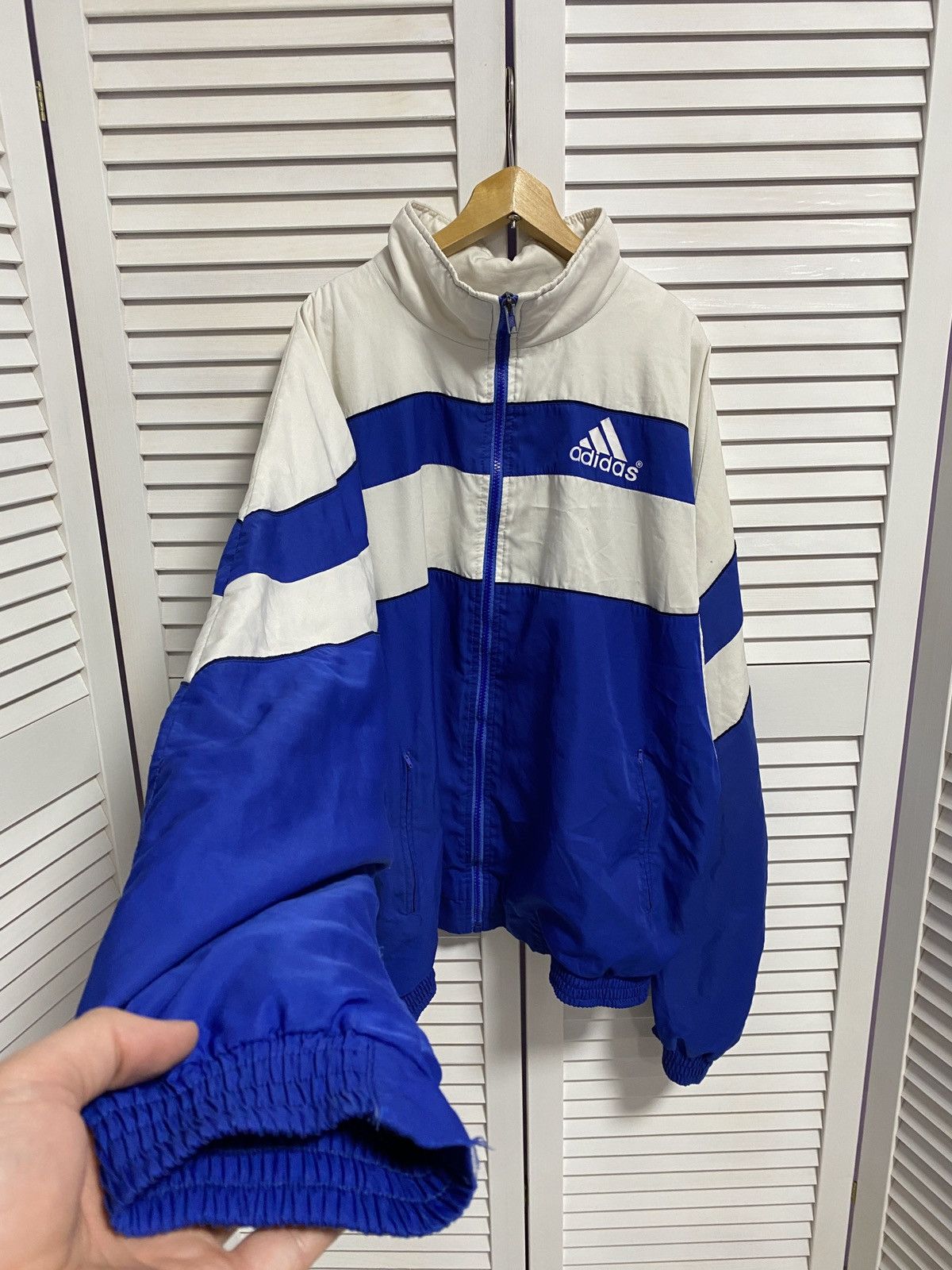 Adidas Vintage 90s Zip Up Sweater Adidas Equipment Retro Triples Size US XL / EU 56 / 4 - 4 Thumbnail