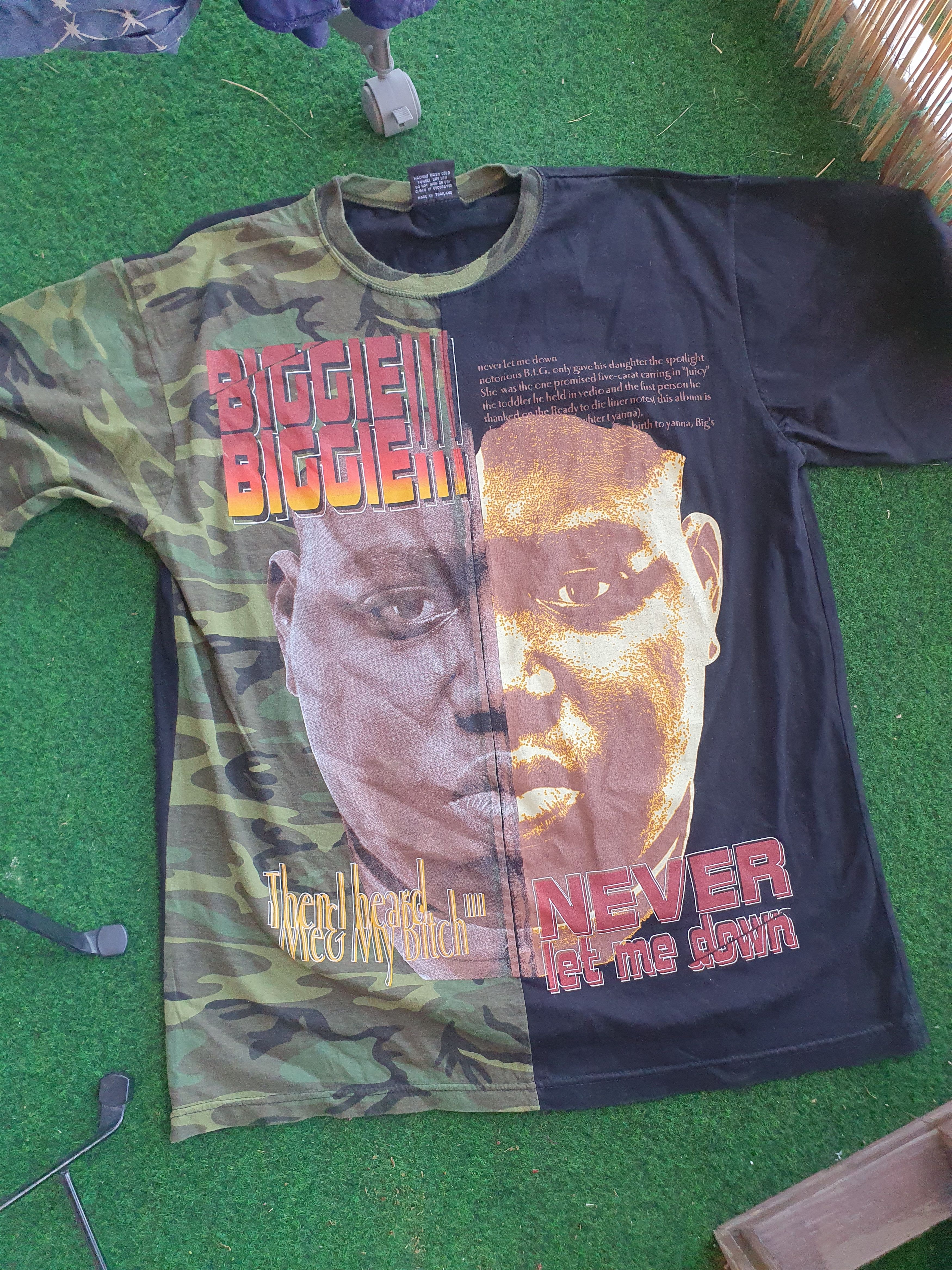 Rap Tees × Vintage Notorious BIG AOP Split Front Rap Bootleg t-shirt sz XL Size US XL / EU 56 / 4 - 6 Thumbnail