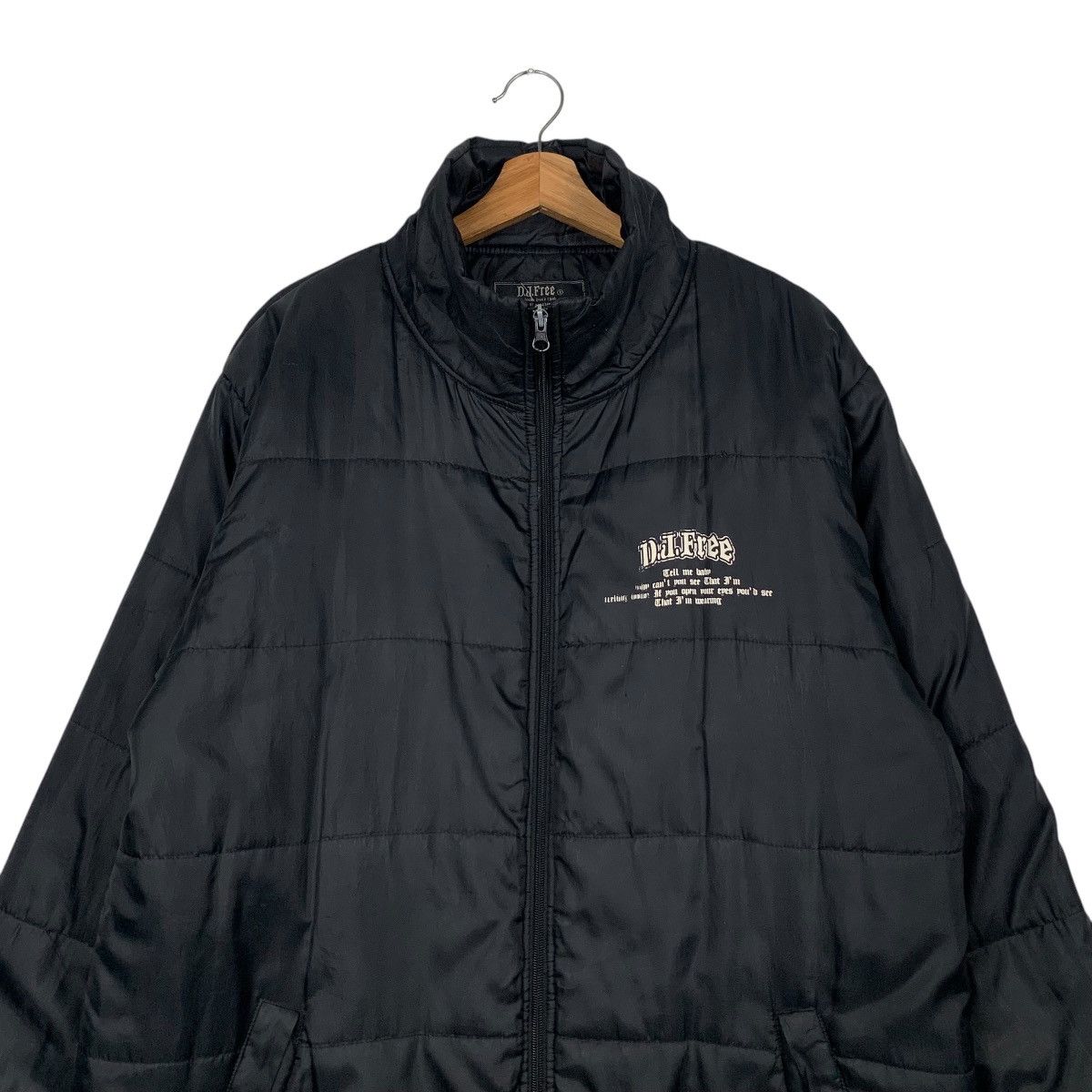 Japanese Brand DJ FREE Big Logo Lightweight Puffer Jacket #2349-C105 Size US L / EU 52-54 / 3 - 4 Thumbnail