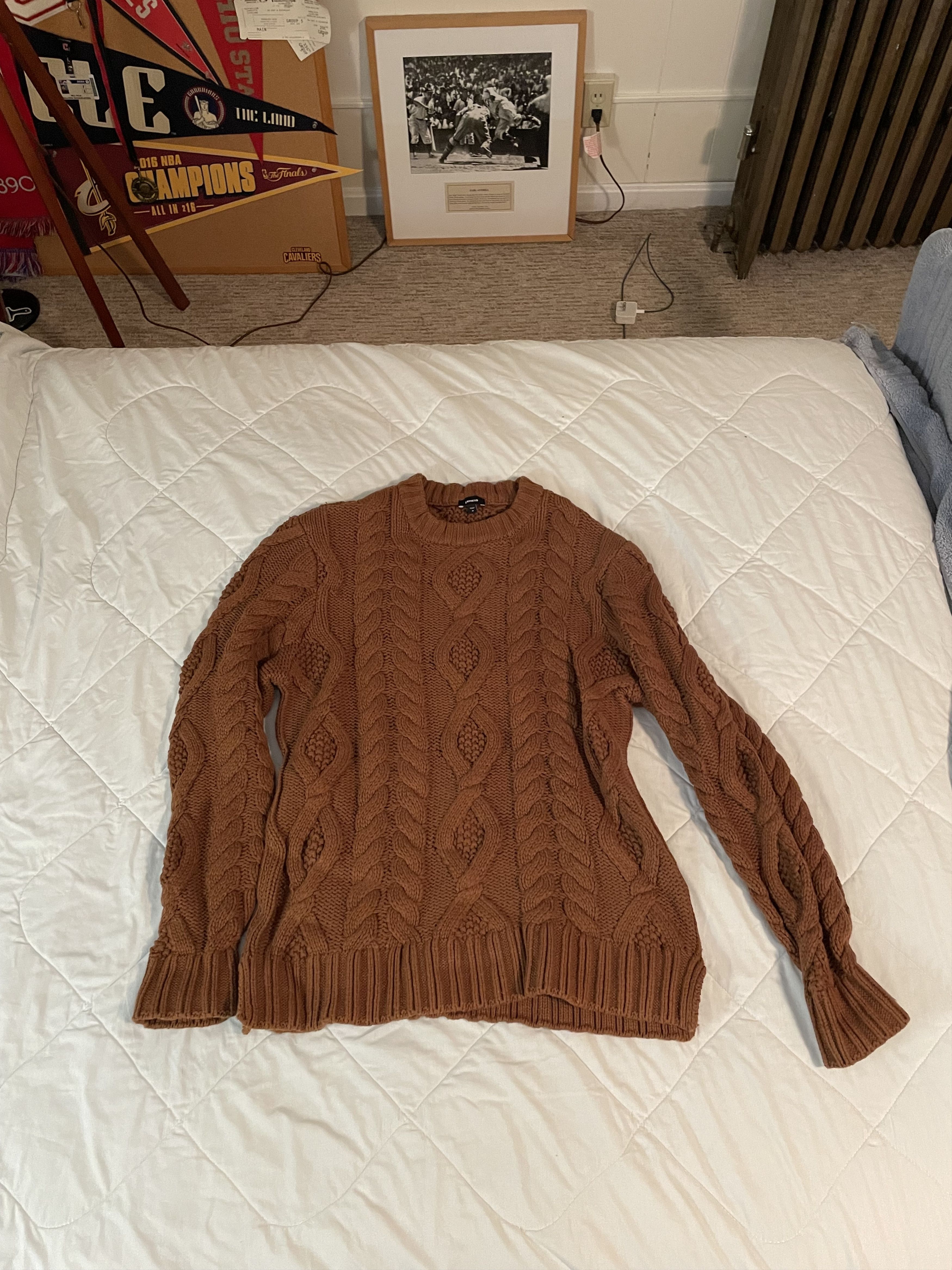 Express Cable Knit Sweater Size US M / EU 48-50 / 2 - 2 Thumbnail