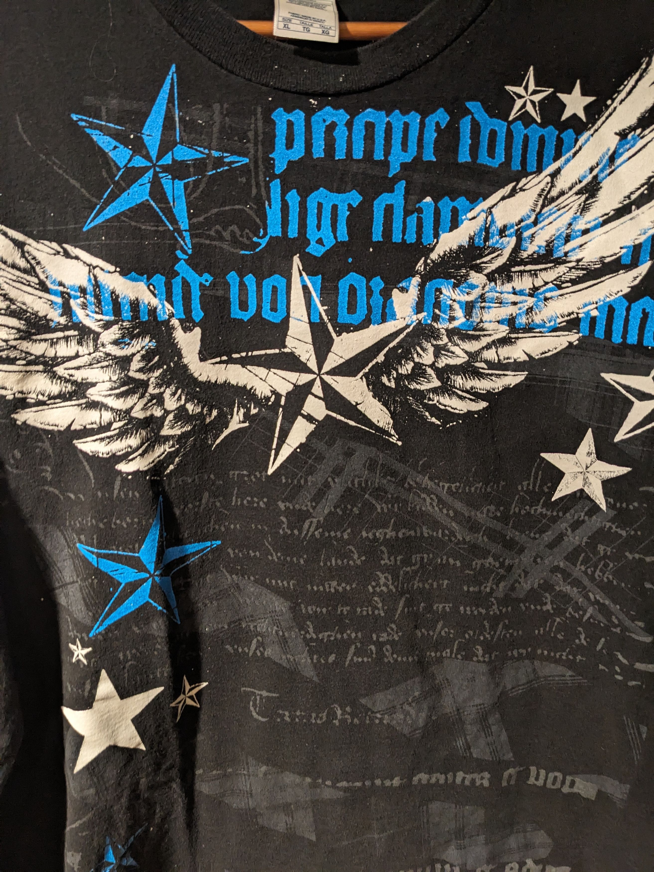 Affliction × Vintage Vintage Y2K Stars Skulls Affliction Long-Sleeve T-Shirt Size US XL / EU 56 / 4 - 2 Thumbnail