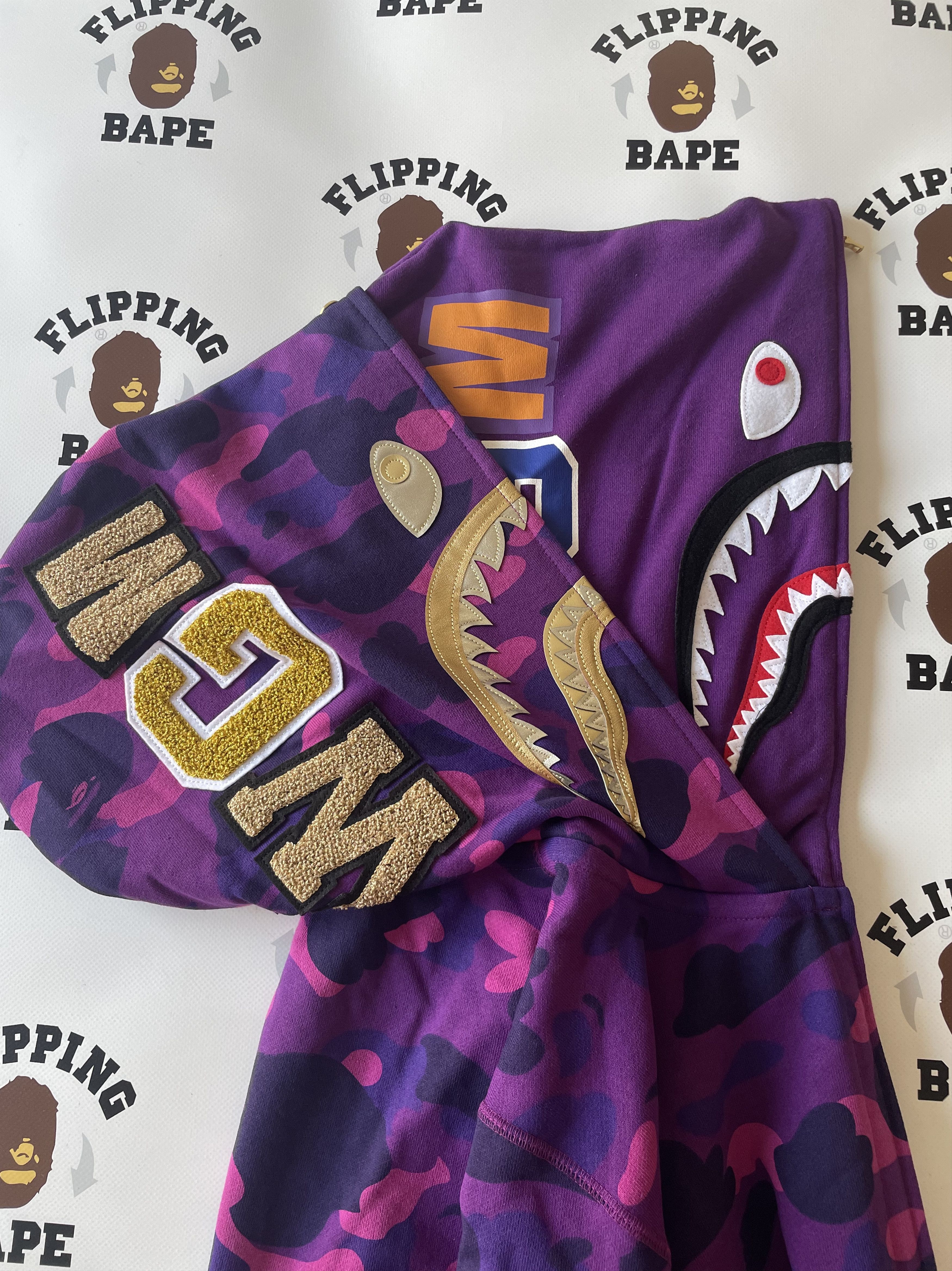 Bape BAPE COLOR CAMO DOUBLE SHARK FULL ZIP HOODIE Size US L / EU 52-54 / 3 - 5 Thumbnail
