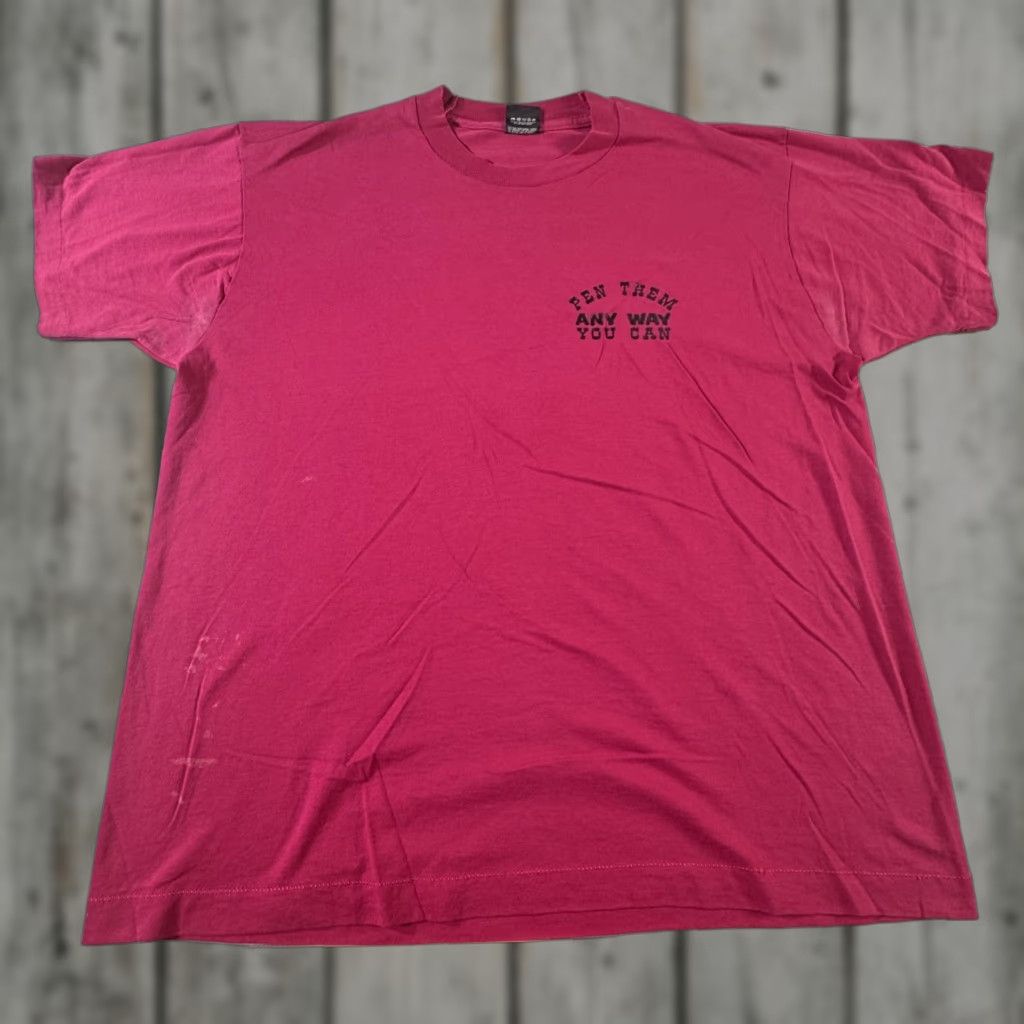 Vintage VINTAGE Screen Stars Best Shirt Mens XL Red Hudson Valley Team Penning Western Rodeo 90s Men Size US XL / EU 56 / 4 - 1 Thumbnail