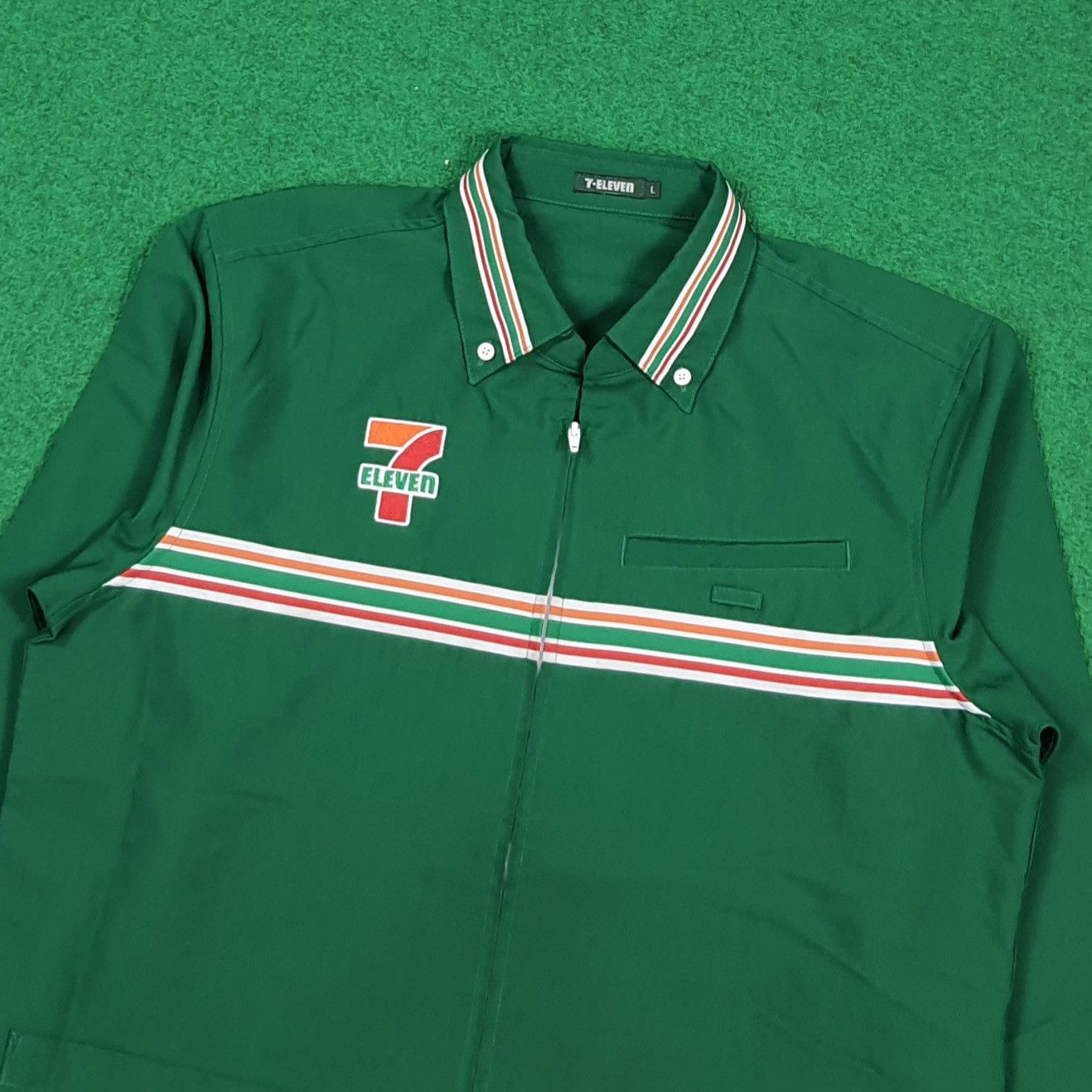 Japanese Brand Vintage 7-Eleven Japan Worker Uniform Zipper Jacket E1A23 Size US M / EU 48-50 / 2 - 2 Thumbnail