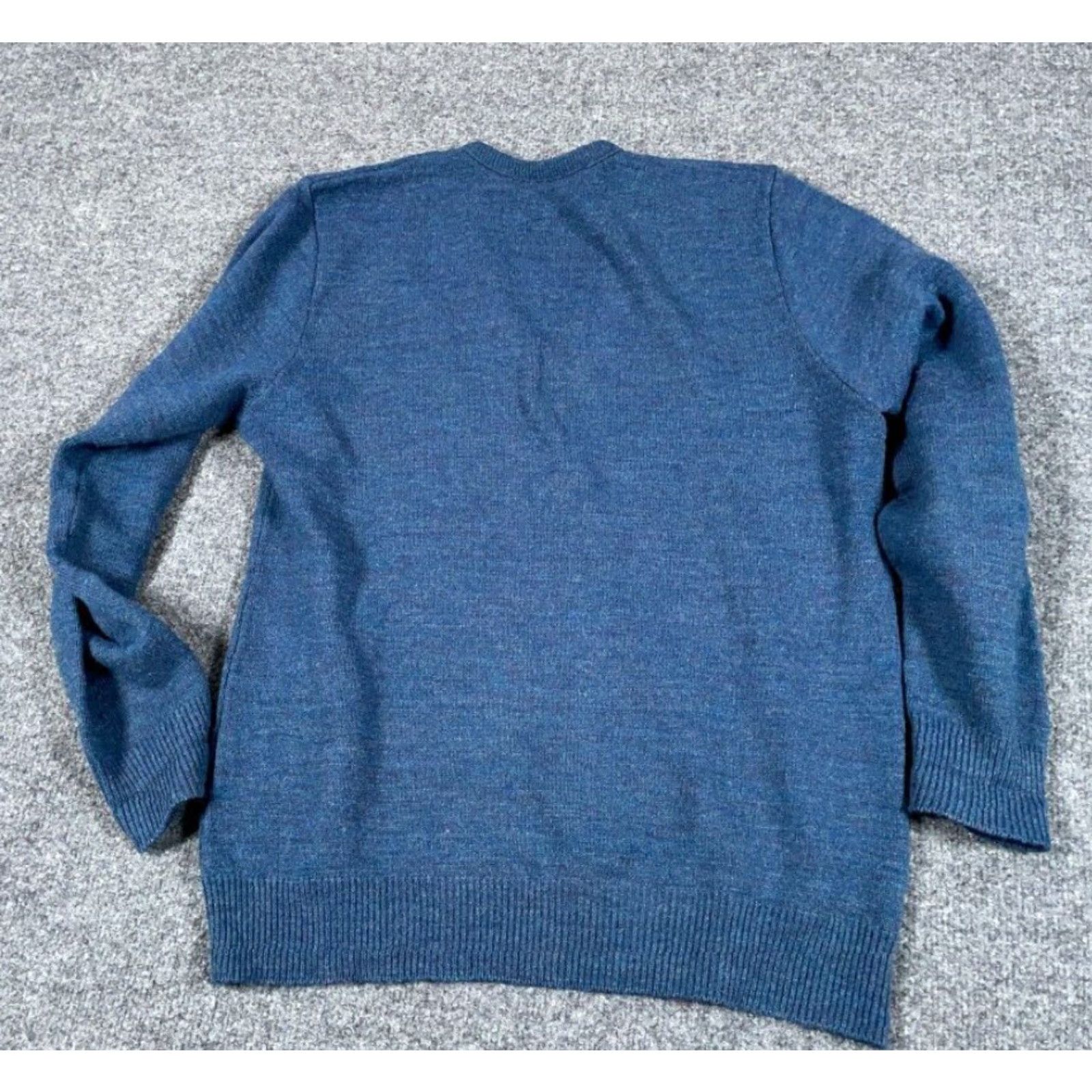 Vintage VINTAGE 80s St. Michael Blue Lightweight V-Neck Sweater Adult Small Preppy Retro Mens Size US S / EU 44-46 / 1 - 2 Thumbnail