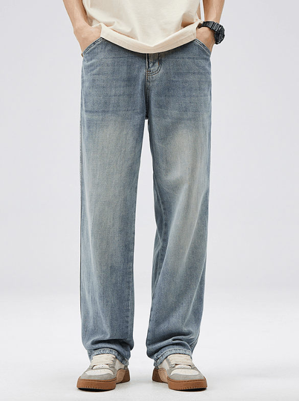 Japanese Brand American high street washed trendy light blue jeans Size US 32 / EU 48 - 1 Thumbnail