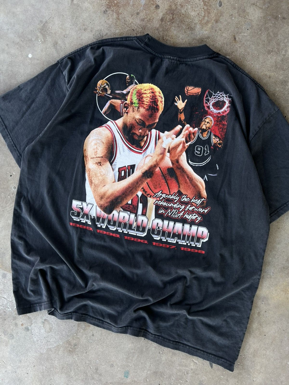 Starter Vintage Style Chicago Bulls Dennis Rodman T Shirt Size US XXL / EU 58 / 5 - 3 Thumbnail