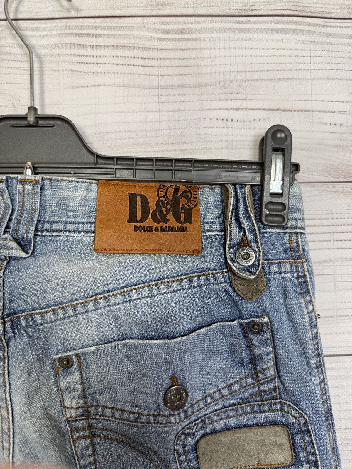 Dolce & Gabbana Vintage Dolce Gabbana Jeans Big Logo Washed Distressed Japan Size US 30 / EU 46 - 16 Thumbnail