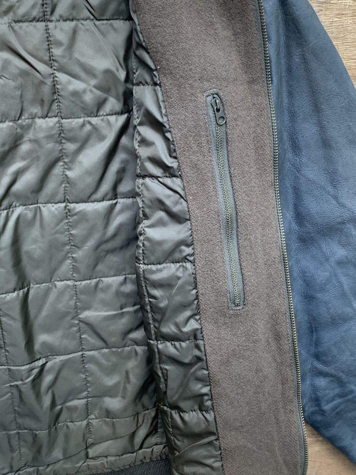 Leather Rare.. Timberland Weathergear Leather Sleeve Varsity Jacket Size US L / EU 52-54 / 3 - 20 Thumbnail