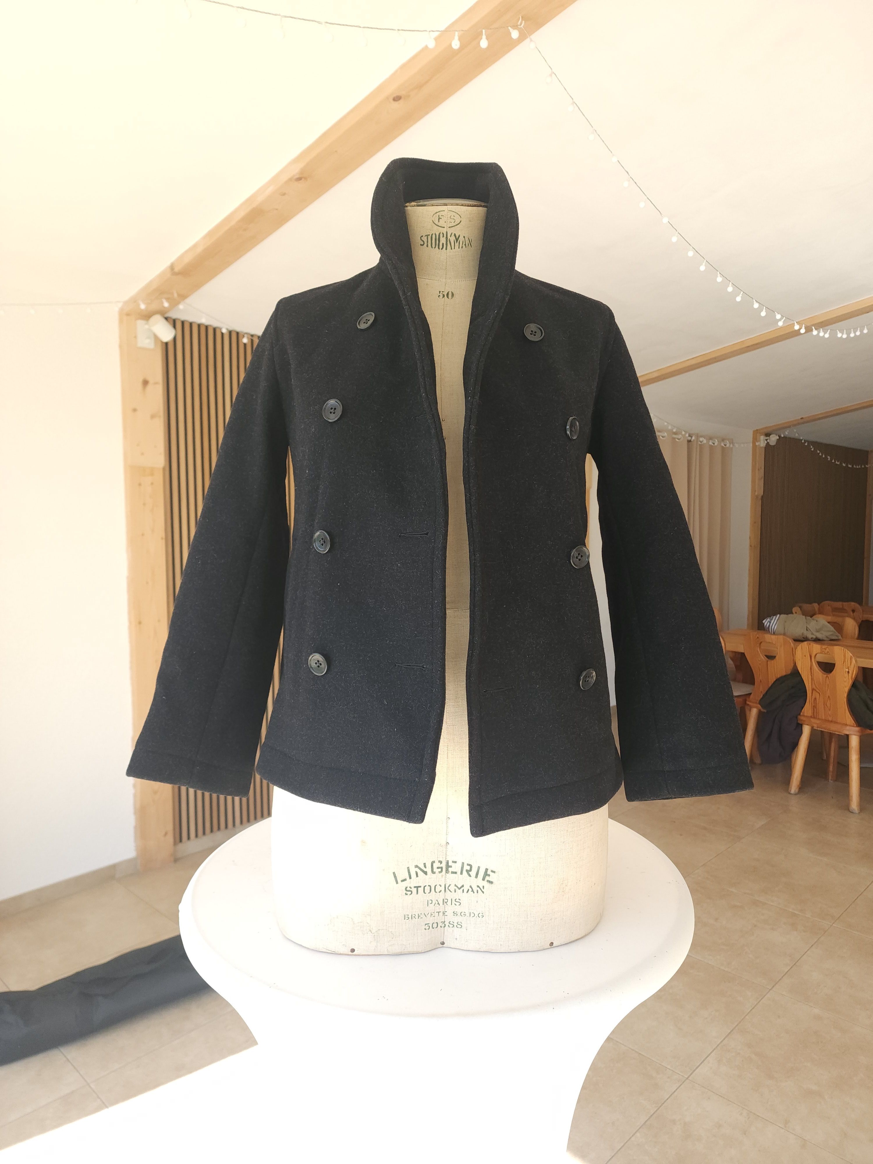 Beams Plus High-Quality Wool Coat by BEAMS – Double-Breasted, Size S/M Size US M / EU 48-50 / 2 - 2 Thumbnail