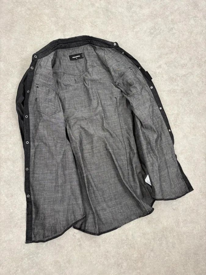 Dsquared2 AW2016 Dsquared2 Black Waxed Shirt Size US M / EU 48-50 / 2 - 7 Thumbnail