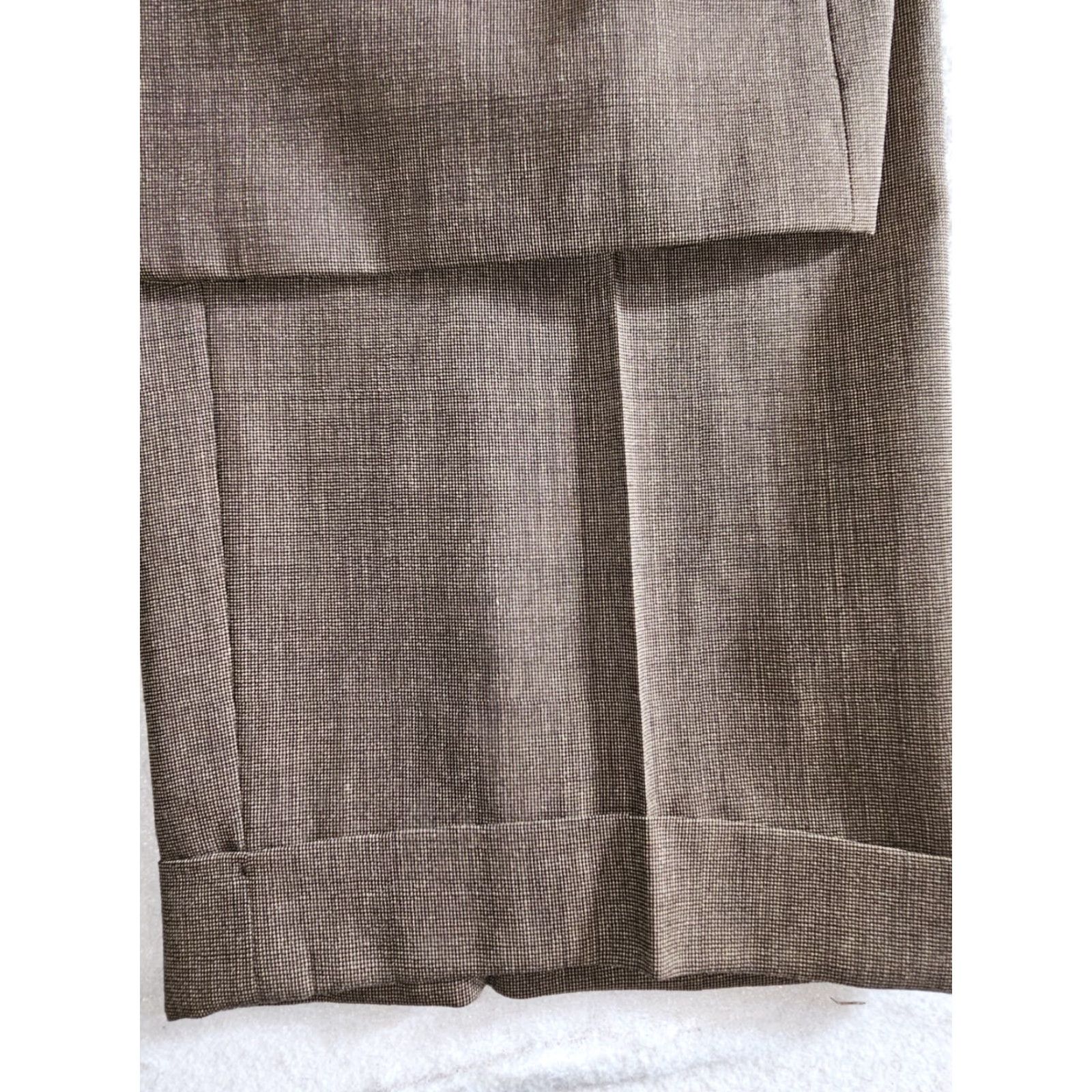 Calvin Klein Calvin Klein Signature 2pc Suit Wool Blend Solid Beige Brown Size 44 Reg 36/30 Mens Suit 2 Piece Regular Classic Size 44R - 7 Thumbnail