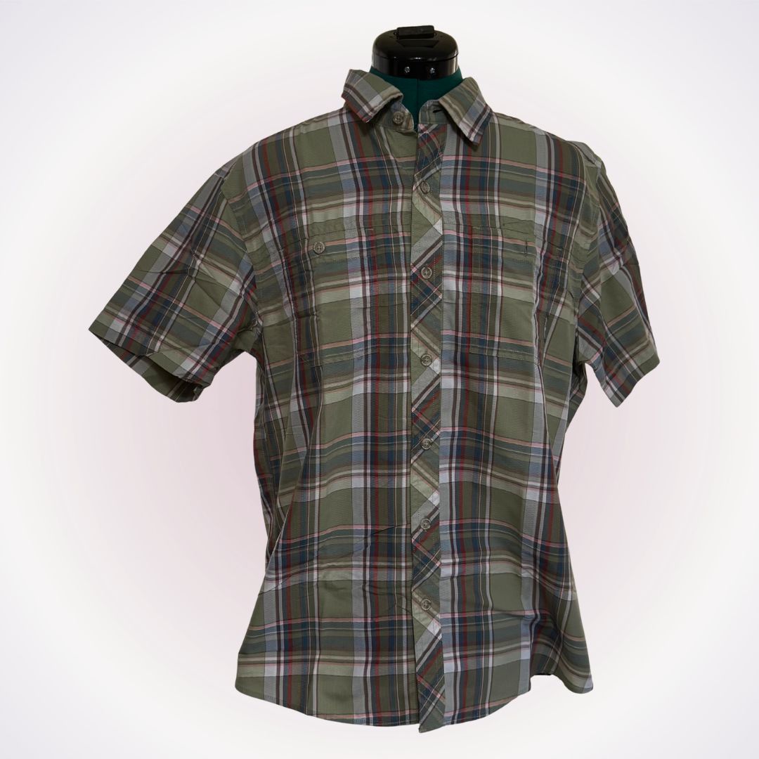Eddie Bauer Eddie Bauer Olive Plaid Short-Sleeve Outdoor Shirt | Sz M Size US M / EU 48-50 / 2 - 1 Thumbnail