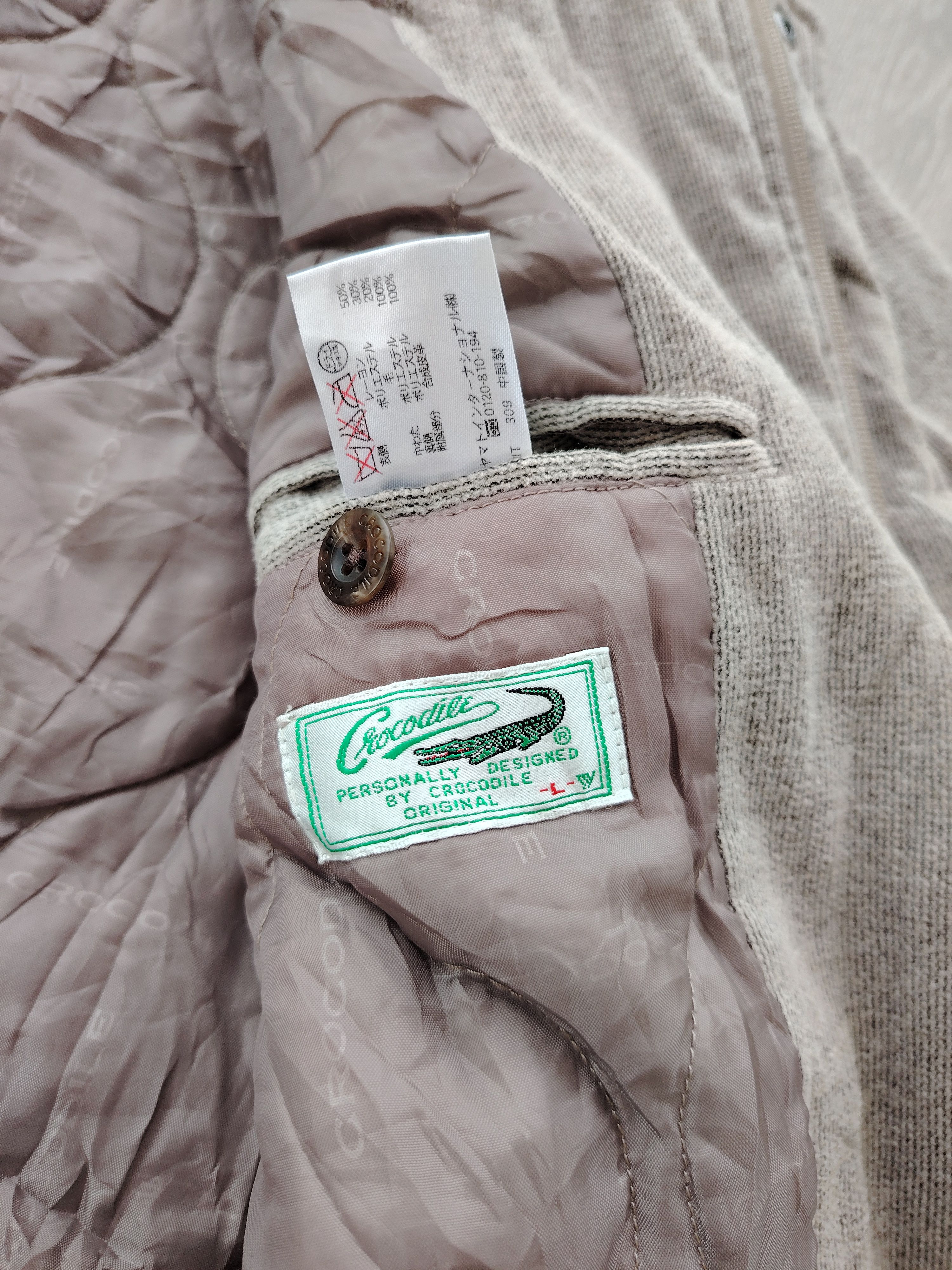 Japanese Brand × Vintage Vintage Crocodile Fleece Jacket by Pontetorto Italy Size US L / EU 52-54 / 3 - 7 Thumbnail